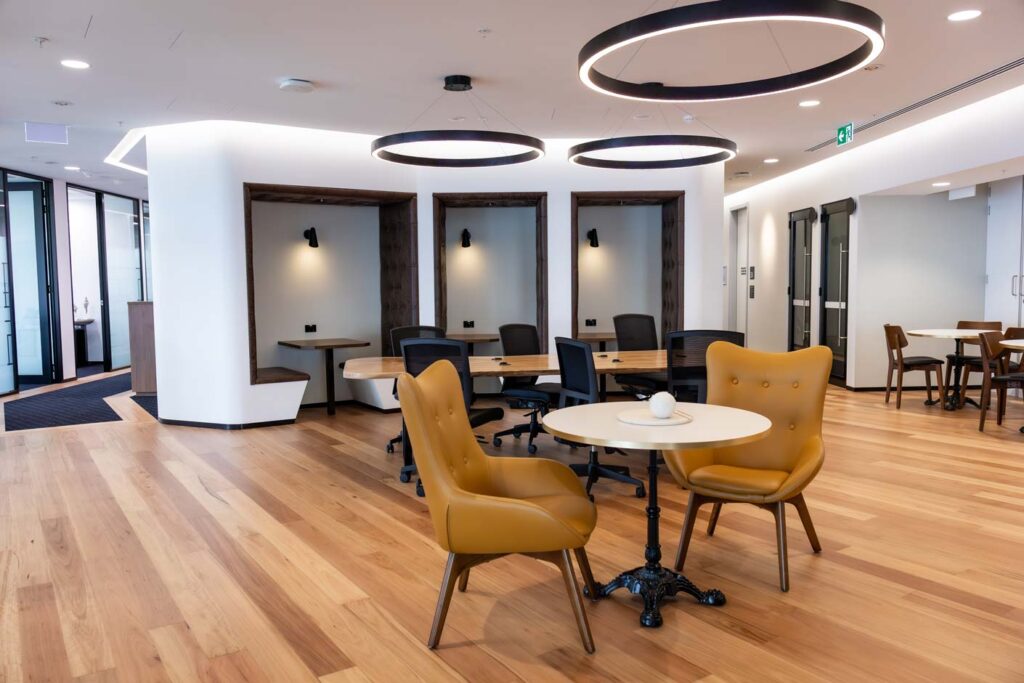 Serviced office fitout foyer